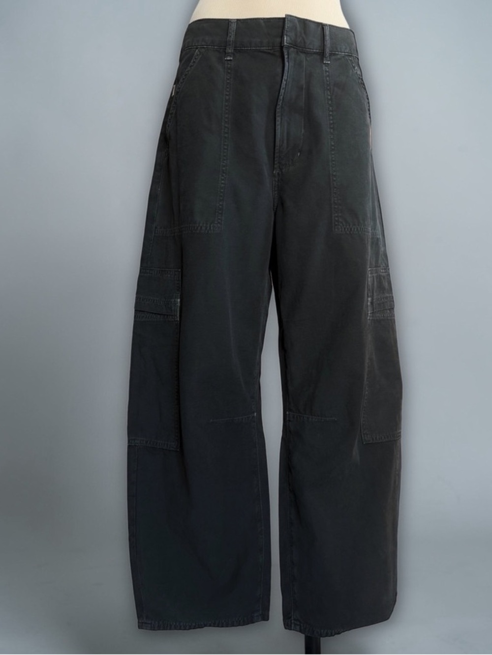 Citizens of Humanity Marcelle Cargo Wide Leg Pants Washed Black